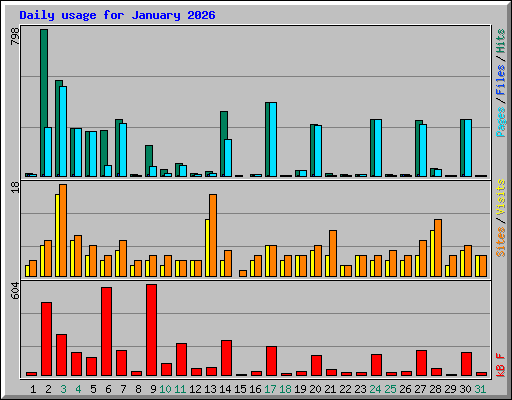 Daily usage for January 2026