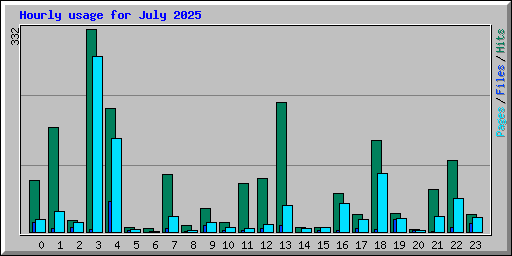 Hourly usage for July 2025