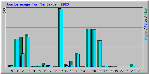 Hourly usage for September 2025