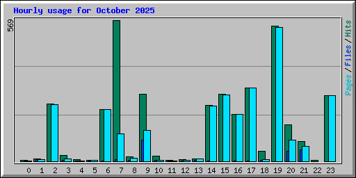 Hourly usage for October 2025