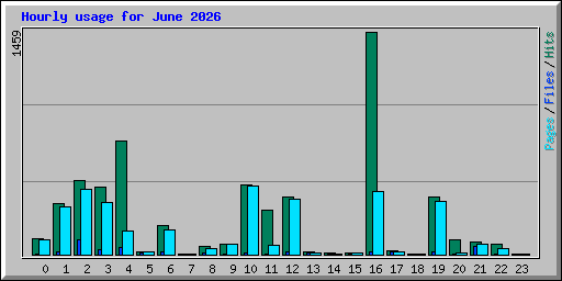 Hourly usage for June 2026