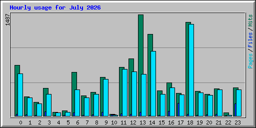 Hourly usage for July 2026
