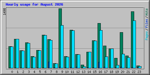 Hourly usage for August 2026